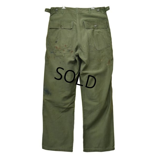 画像4: 60's【米軍実物】【U.S.ARMY】【サイドアジャスター付き】【平ボタン】ベイカーパンツ【ユーティリティパンツ】【OG107】【サイズM】