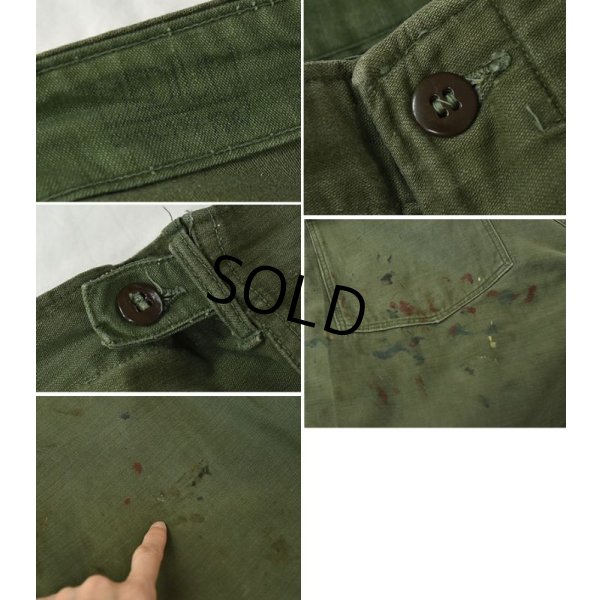 画像3: 60's【米軍実物】【U.S.ARMY】【サイドアジャスター付き】【平ボタン】ベイカーパンツ【ユーティリティパンツ】【OG107】【サイズM】