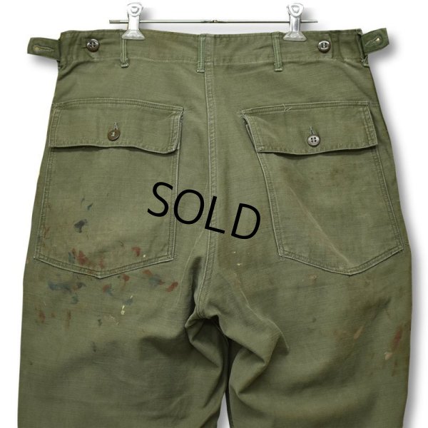 画像6: 60's【米軍実物】【U.S.ARMY】【サイドアジャスター付き】【平ボタン】ベイカーパンツ【ユーティリティパンツ】【OG107】【サイズM】