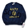 【デッドストック】90's【USA製】ビンテージ【チャンピオン】前Ｖ【紺】NAVY ANNAPOLIS【スウェット】【サイズＬ】 