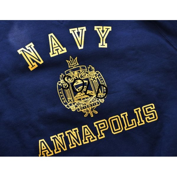 画像5: 【デッドストック】90's【USA製】ビンテージ【チャンピオン】前Ｖ【紺】NAVY ANNAPOLIS【スウェット】【サイズＬ】 