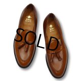 【デッドストック】【USA製】ビンテージ【ALDEN】【オールデン】ブラウン【タッセルローファー】【9 1/2 B/D】【27.5cm程度】 