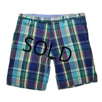 【ラルフローレン】【マドラスチェック】【ショートパンツ】 【短パン】【ショーツ】【W34】 