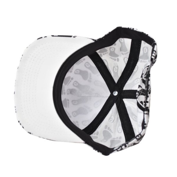 画像4: 【USA製】【デッドストック】【MIKE】【白】【足跡プリント】【総柄】【ベースボールキャップ】 