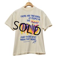 【ビンテージ】【生成り色】TRINIS【there are two kinds of people in the world】【trinidad＆tobago】Tシャツ【サイズＬ】 