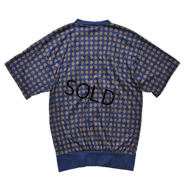 画像3: ビンテージ【CALIDA】【スイス】小紋柄Ｖネック リブ付き【スリープウェア】【パジャマ】 【Ｔシャツ】【サイズＬ】 