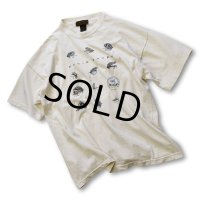 90's【USA製】【ビンテージ】【エディーバウアー】【生成り色】【ルアー柄】【outdoor outfitters】【Ｔシャツ】【サイズＬ】 