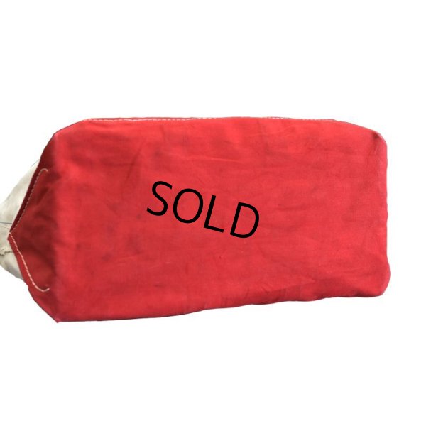 画像4: ~80's【ビンテージ】【白×赤】オールドトートバッグ【キャンバストートバッグ】 