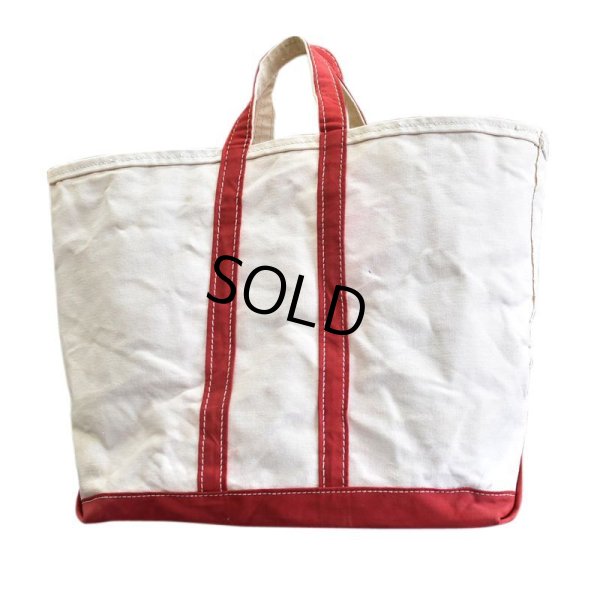 画像6: ~80's【ビンテージ】【白×赤】オールドトートバッグ【キャンバストートバッグ】 