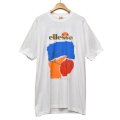 【ほぼ未使用!!】90's【USA製】【ビンテージ】【ellesse】エレッセ【白】【Tシャツ】【サイズL】 