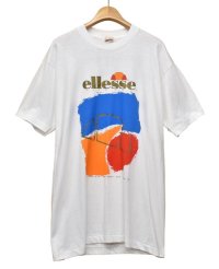 【ほぼ未使用!!】90's【USA製】【ビンテージ】【ellesse】エレッセ【白】【Tシャツ】【サイズL】 