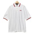 ほぼ未使用!! 90's【USA製】【ビンテージ】【カントリーコットン】【白×赤×グレー】【ポロシャツ】【サイズL】 
