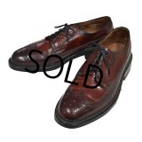 【程度良好!!】【USA製】ビンテージ【SCOTTS】コードバン【ウィングチップ】レザーシューズ【9  D/B】【27cm程度】 