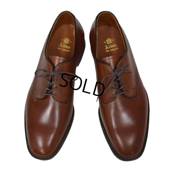 画像1: 【デッドストック】【USA製】ビンテージ【ALDEN】【オールデン】ブラウン【プレーントゥ】【9 1/2 B/D】【27.5cm程度】 