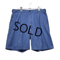 【USA製】【ラルフローレン】POLO RALPH LAUREN【青】【２タック】【ショートパンツ】 【短パン】【コットンショーツ】【W32】 