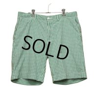 【ラルフローレン】POLO RALPH LAUREN【緑ギンガムチェック】【ショートパンツ】 【短パン】【コットンショーツ】【W34】 
