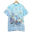 画像1: 90’ｓ【USA製】【ビンテージ】【リキットブルー】【タイダイ柄】【aquatic paradise】【海】【魚】Ｔシャツ【サイズXL】 (1)