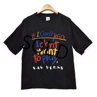 90's【USA製】【ビンテージ】【黒】【If I can't win I don't want to play】【Ｔシャツ】【サイズＬ】 