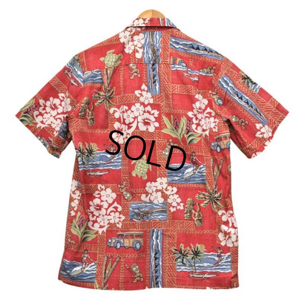 画像3: 【ビンテージ】【ISLAND TRADITIONS】【赤】【アロハシャツ】半袖シャツ【サイズＸＬ程度】  