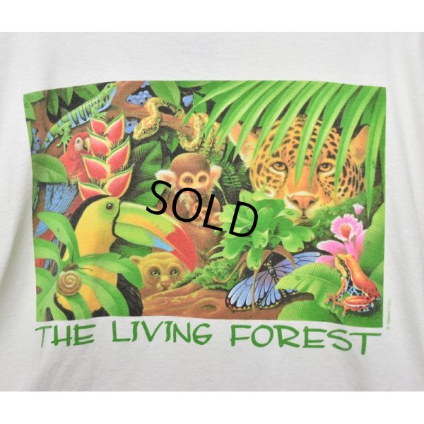 画像3: 【USA製】【ビンテージ】【The living forest】【動物プリント】【白】【Tシャツ】【サイズＸＬ】 