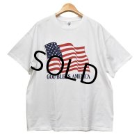 【ビンテージ】白【God bless america】星条旗【Tシャツ】【サイズＸＬ】 