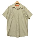 USA製【ビンテージ】【RED KAP】レッドキャップ【ベージュ】【半袖ワークシャツ】【M-S】  