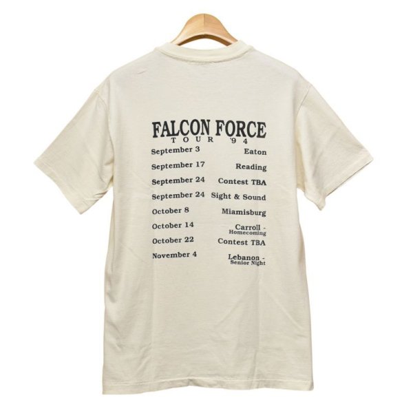 画像4: 90's【USA製】【ビンテージ】ヘインズ【hanes】【ライトベージュ】falcon force tour '94【ライオン】ツアーTシャツ【バンドＴシャツ】【サイズＭ】 