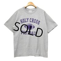 90's【ビンテージ】USA製【グレー】HOLY CROSS FOOTBALL【Tシャツ】 サイズXL 