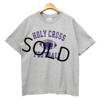90's【ビンテージ】USA製【グレー】HOLY CROSS FOOTBALL【Tシャツ】 サイズXL 