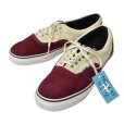 画像1: 【バンズ】VANS【エンジ×オフホワイト】スエード【オーセンティック】【27.5cm】<br> (1)