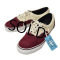 【バンズ】VANS【エンジ×オフホワイト】スエード【オーセンティック】【27.5cm】 