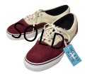 【バンズ】VANS【エンジ×オフホワイト】スエード【オーセンティック】【27.5cm】 
