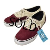 【バンズ】VANS【エンジ×オフホワイト】スエード【オーセンティック】【27.5cm】 