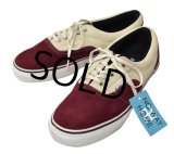 【バンズ】VANS【エンジ×オフホワイト】スエード【オーセンティック】【27.5cm】 