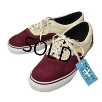 【バンズ】VANS【エンジ×オフホワイト】スエード【オーセンティック】【27.5cm】 