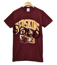 80's~【USA製】【ビンテージ】NFL ワシントン・レッドスキンズ【エンジ】【Tシャツ】【サイズＭ】 