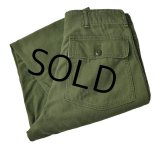 70's【米軍実物】ビンテージ【U.S.ARMY】【ＵＦＯボタン】ベイカーパンツ【ユーティリティパンツ】【OG107】【32X33】 