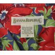 画像2: 【ビンテージ】【banana republic】【バナナリパブリック】【赤×紺×緑】【ハイビスカス】【バナリパ】【半袖シャツ】【アロハシャツ】【サイズＳ】<br> (2)