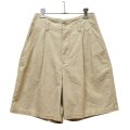 ビンテージ【Eddie Bauer】エディーバウアー 【ベージュ】【リネンコットンショーツ】【レディース古着】【短パン】【size4】 