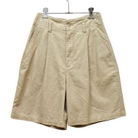 ビンテージ【Eddie Bauer】エディーバウアー 【ベージュ】【リネンコットンショーツ】【レディース古着】【短パン】【size4】 