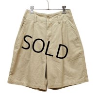 ビンテージ【Eddie Bauer】エディーバウアー 【ベージュ】【リネンコットンショーツ】【レディース古着】【短パン】【size4】 