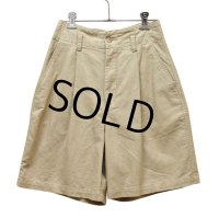 ビンテージ【Eddie Bauer】エディーバウアー 【ベージュ】【リネンコットンショーツ】【レディース古着】【短パン】【size4】 