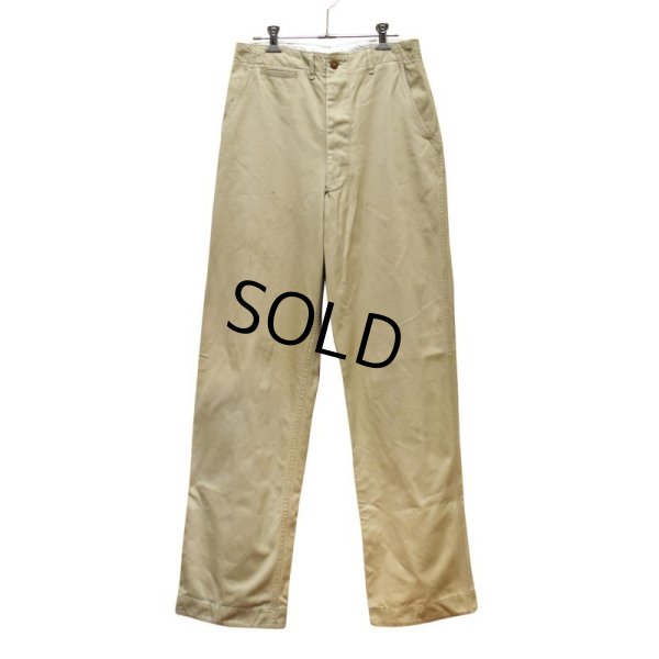 画像3: 【50's】【ビンテージ】U.S.ARMY【米軍実物】ダブルステッチ【45カーキ】45カーキ【チノパンツ】【30X33】