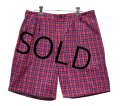 80’s~【woolrich】ウールリッチ【赤ピンクｘ青】【チェック柄】【ショートパンツ】 【短パン】【ショーツ】【W３４】 