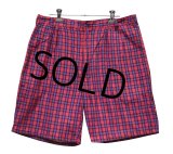 80’s~【woolrich】ウールリッチ【赤ピンクｘ青】【チェック柄】【ショートパンツ】 【短パン】【ショーツ】【W３４】 