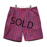 80’s~【woolrich】ウールリッチ【赤ピンクｘ青】【チェック柄】【ショートパンツ】 【短パン】【ショーツ】【W３４】 
