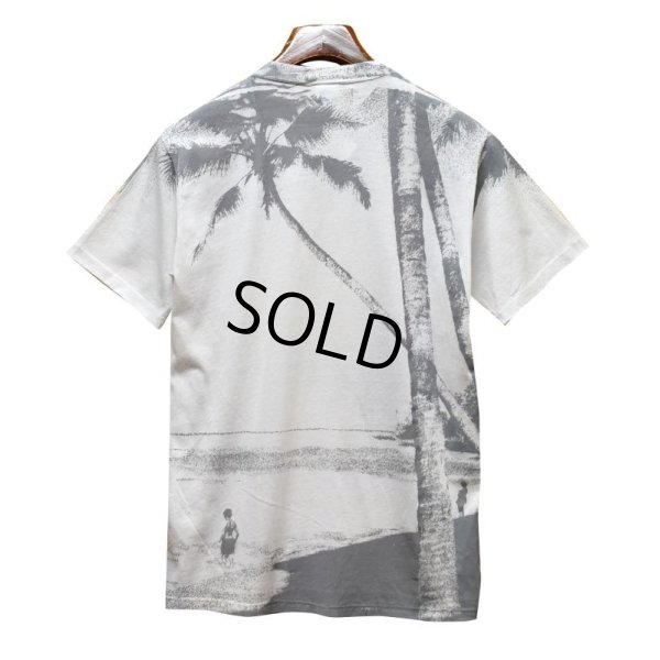 画像3: 90’s 【USA製】 ビンテージ【Ft,Waiton Beach Frorida】総柄【ヤシの木】【ヨット】【白】Tシャツ サイズL 