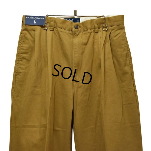 画像1: 【新品未使用】【ラルフローレン】POLO RALPH LAUREN【マスタード】HAMMOND PANTS【２タック】【コットンパンツ】【34×34】 