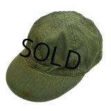 40's【ビンテージ】米軍実物【U.S.NAVY】【USN】【N-3】【HBTキャップ】サイズ 7 1/4【57ｃｍ程度】 