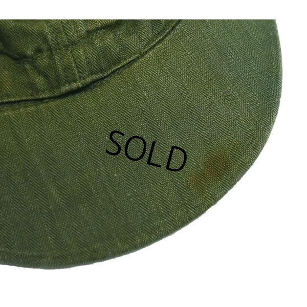 画像5: 40's【ビンテージ】米軍実物【U.S.NAVY】【USN】【N-3】【HBTキャップ】サイズ 7 1/4【57cm程度】